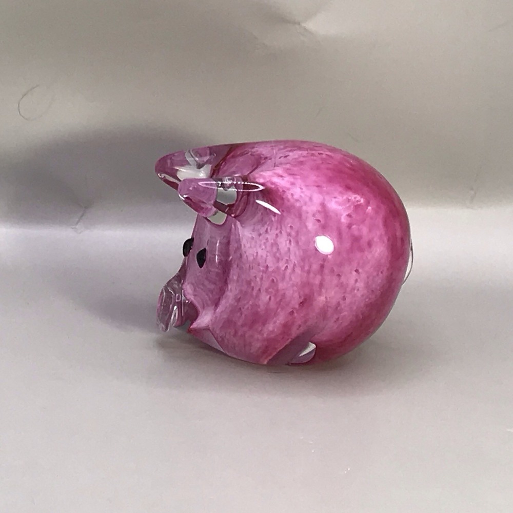 Hand Blown Glass Pink Pig Hobby Lobby Paperweight - Picture 3 of 8